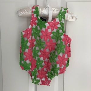 Mud pie crochet onesie